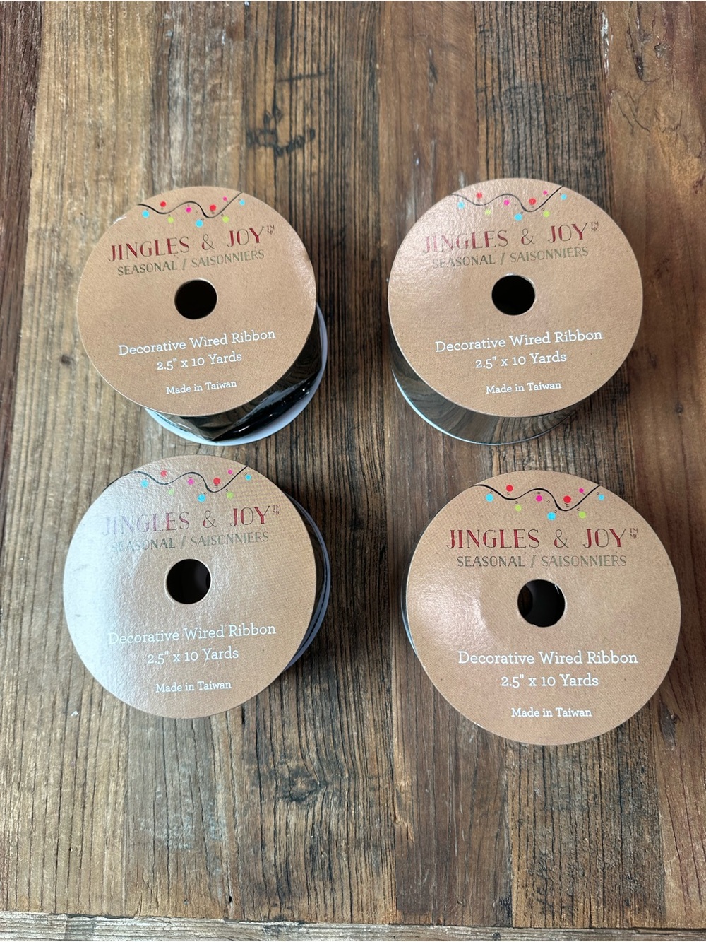 Green velvet  Decorative Ribbon - Pack of 4 - Picture 4 of 4